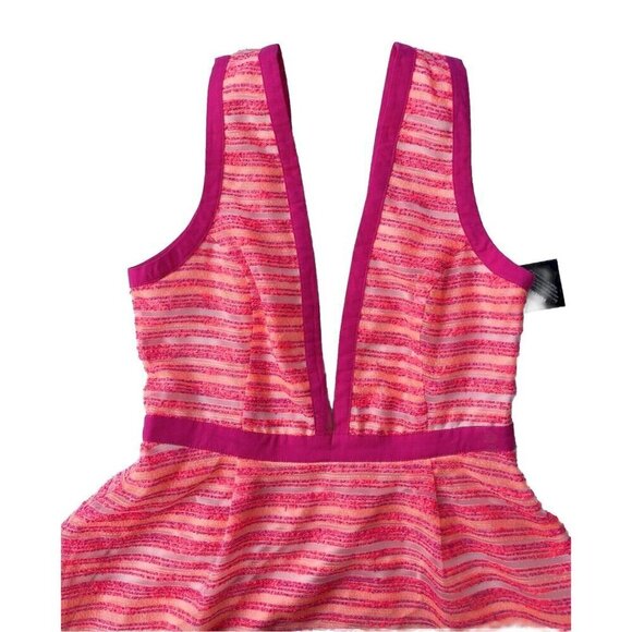 Nasty Gal Women's Coral Plunging Strappy Mini Dress Size L - Picture 11 of 16